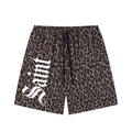 Unisex Heavyweight Leopard Drawstring Shorts