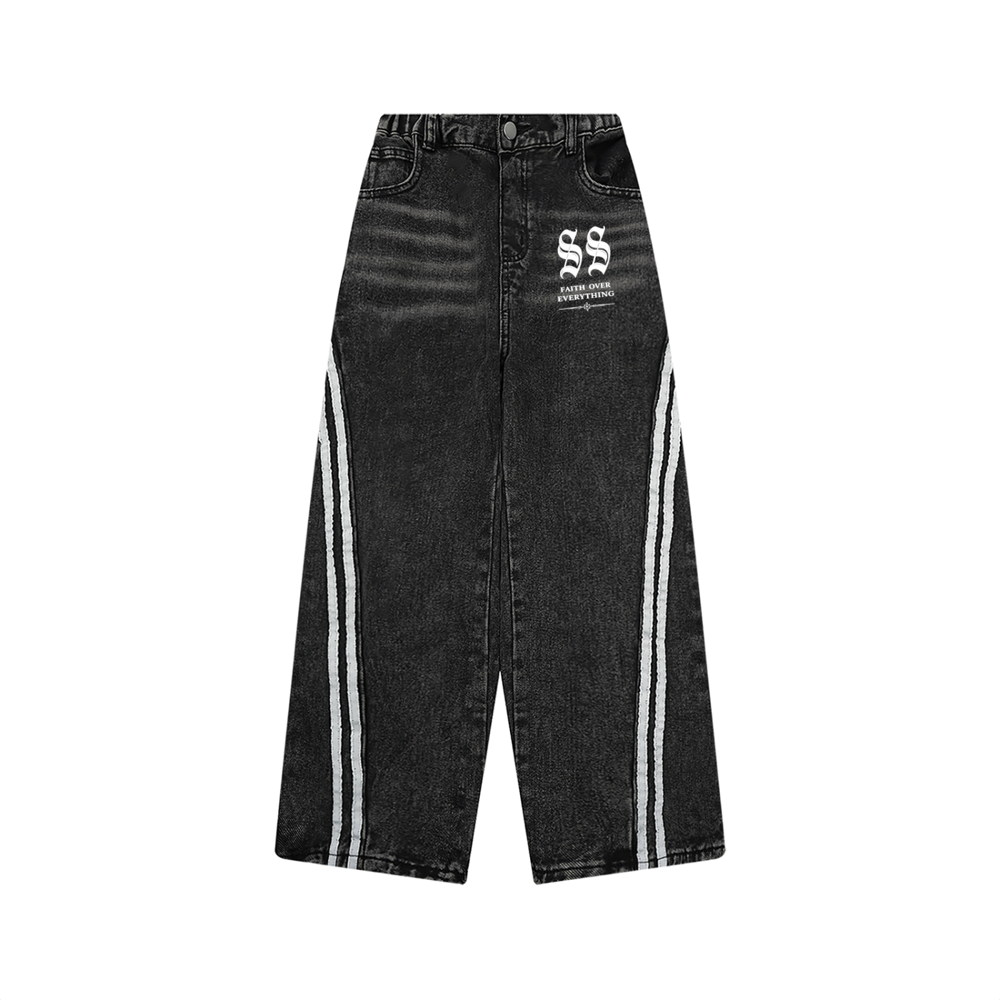 Kid’s Vintage Wash Side Stripe Jeans
