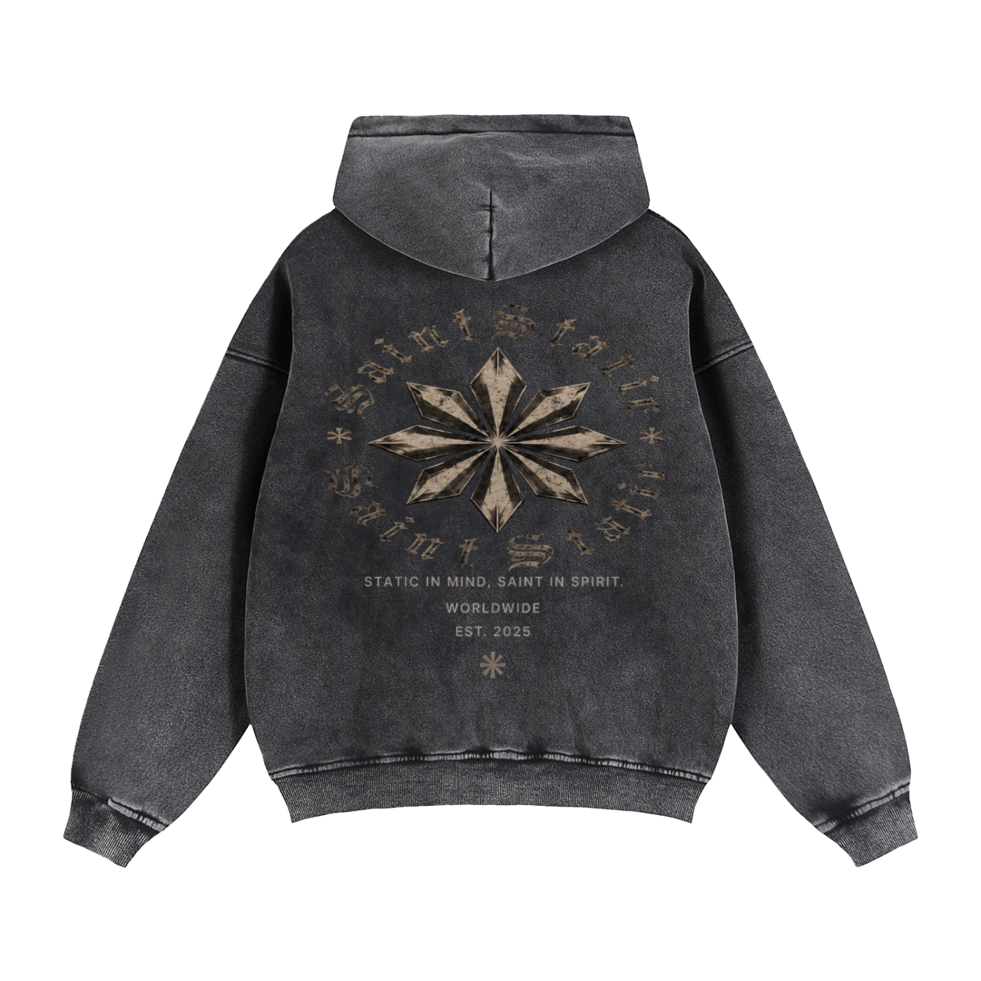 Saintstatic zip up Fleece Hoodie