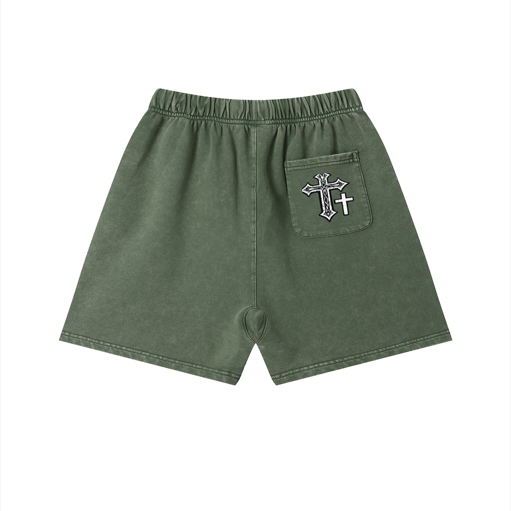 Unisex Vintage Wash Cotton Shorts